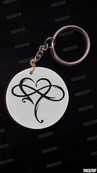 a keychain with a heart on it