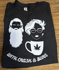 with crash and burn t-shirt