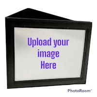 a black frame with the words upload your image here